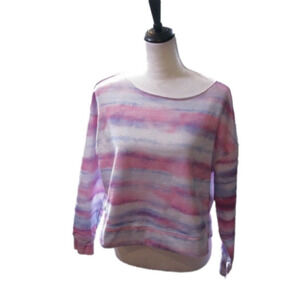 Jenni Pastel Tie Dye Long Sleeve Sweatshirt Size Small